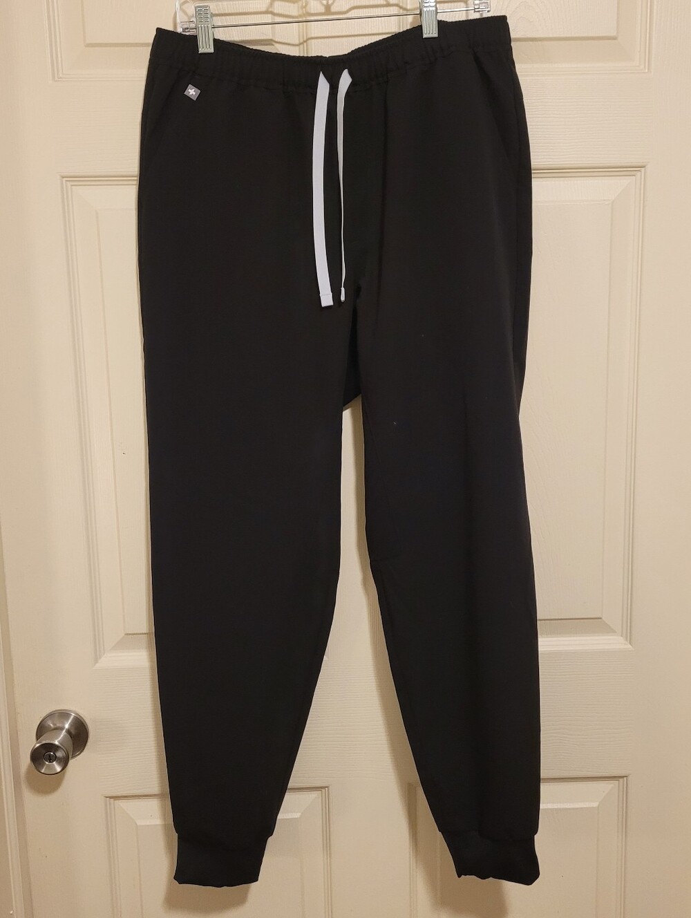 Unisex Figs Scrub Jogger Pants Large Black Drawstring